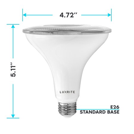 Luxrite PAR38 LED Dusk to Dawn Light Bulbs 15W (90W Equivalent) 1250LM 3000K Soft White E26 Base 2-Pack LR31631-2PK
